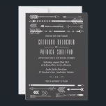 Tribal Arrows Wedding Invitation | Grau Einladung<br><div class="desc">Dies ist Teil einer Hochzeitssuite - passende Produkte sind erhältlich. Andere Farben sind verfügbar.</div>