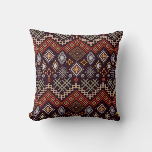 Tribal Art Boho Geometric Print Kissen