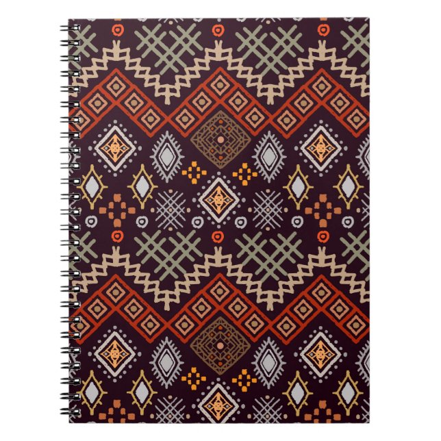 Tribal Art Boho Geometric Print Notizblock (Vorderseite)