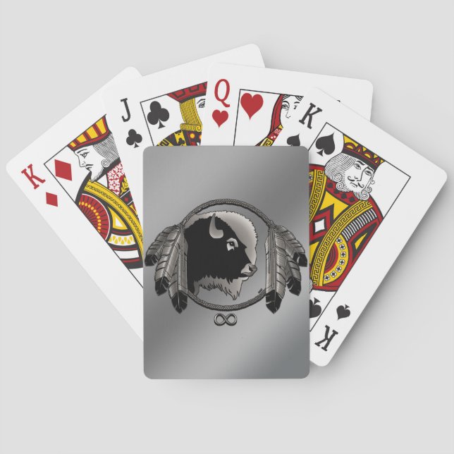 Tribal Art Cards Personalisiert Metis Playing Card Spielkarten (Rückseite)