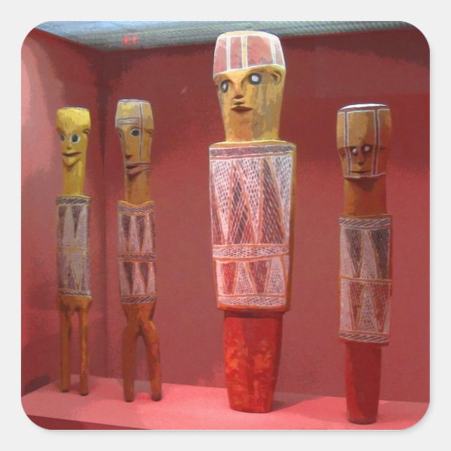 Tribal Art CB Quadratischer Aufkleber (Vorderseite)