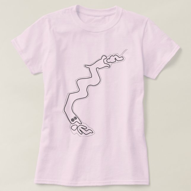Tribal Art - Geoglyph Antike Außerirdischen T-Shirt (Design vorne)
