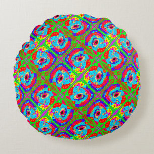 Tribal Art inspiriert Design Aborigine Rundes Kissen
