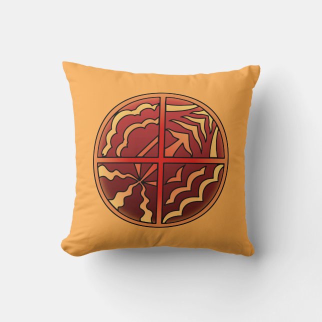 Tribal Art Pillow First Nations Art Pillows Kissen (Vorderseite)