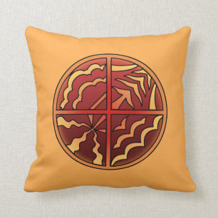 Tribal Art Pillow First Nations Art Pillows Kissen
