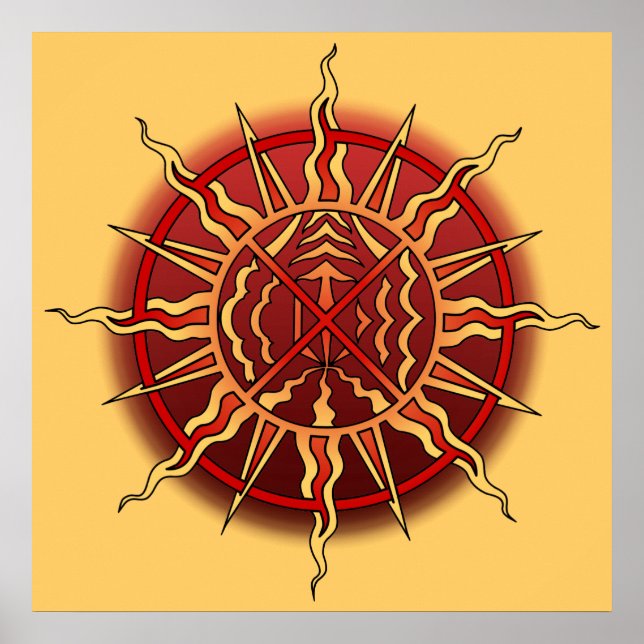 Tribal Art Poster Native Spiritual Print Poster (Vorne)