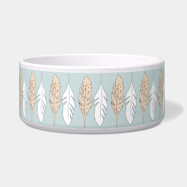 Tribal, Art, Spritzer Paint Feathers Dog Napf (Vorderseite)