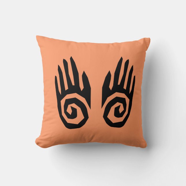 Tribal Art Throw Kissen. Wohngestaltung der Stamme Kissen (Vorderseite)
