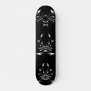 Tribal Artwork Skateboard - Schwarzweiß