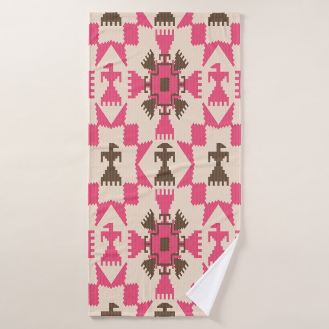 Tribal aztec abstrakt-nahtloses Muster Badehandtuch (Badehandtuch)