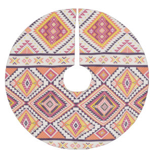 Tribal Aztec gestreift Nahtloser Hintergrund Polyester Weihnachtsbaumdecke
