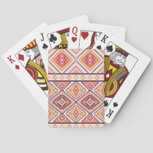 Tribal Aztec gestreift Nahtloser Hintergrund Spielkarten
