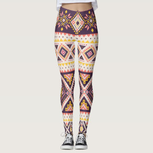 Tribal Aztec gestreifte, geometrische Muster. Leggings