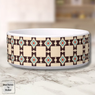 Tribal Aztec-Kreuz-Boheme-Muster-Haustier-Schüssel Napf