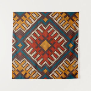 Tribal Aztec nahtlose Muster auf der Wolle aus Gew Wandteppich