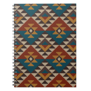Tribal Aztec Wolle stickte Textur. Notizblock