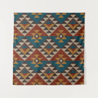 Tribal Aztec Wolle stickte Textur.