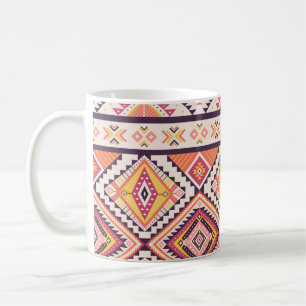 Tribal Aztekengestreiftes nahtloses Hintergrundbil Kaffeetasse