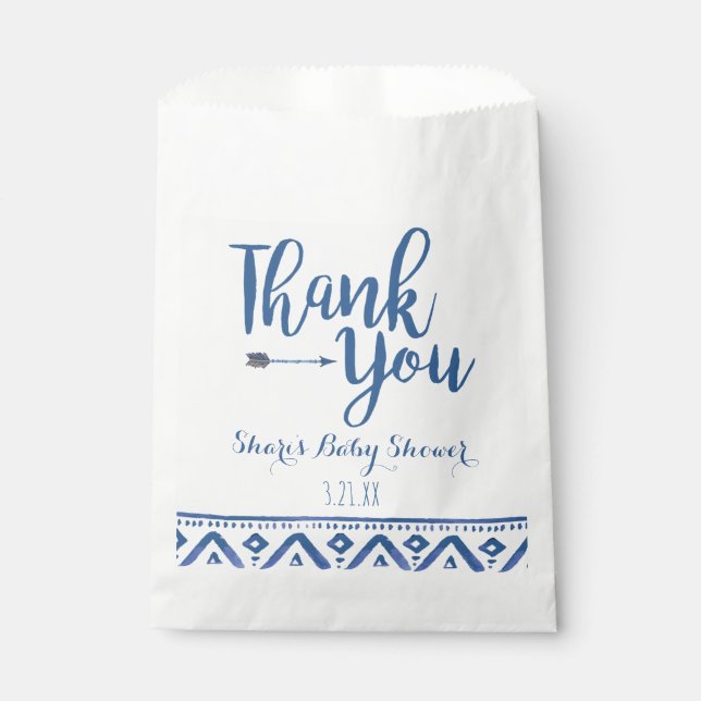 Tribal Baby Showbücher Geschenktütchen (Vorderseite)