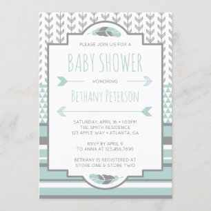 Tribal Baby Shower Einladung, Aztec, Pfeile, BOHO Einladung