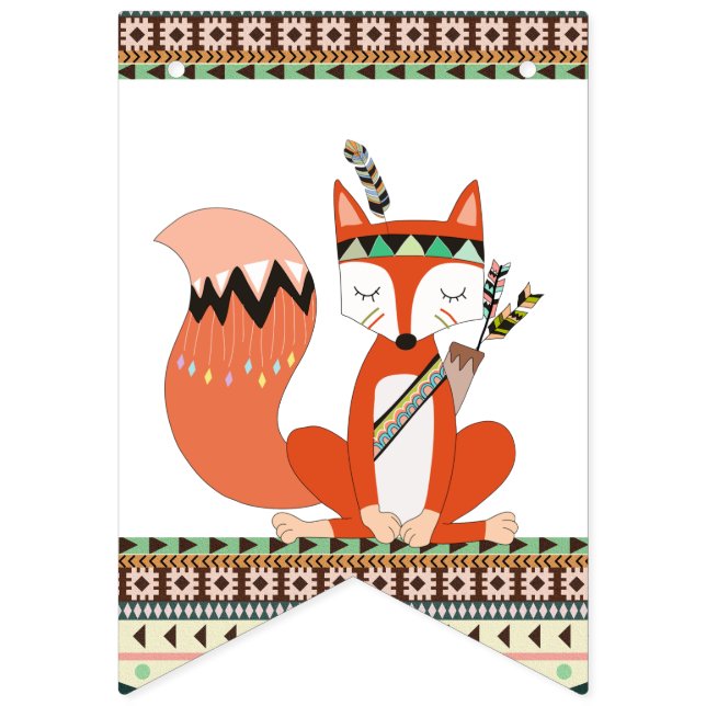 Tribal Baby Shower Wimpelkette (Erste Fahne)