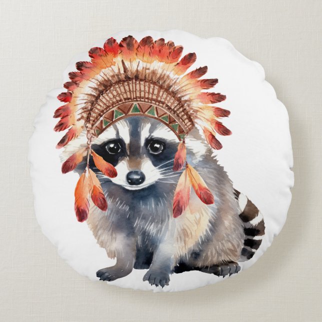 Tribal Bandit Rundes Kissen (Vorderseite)