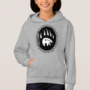 Tribal Bär Kunst Kinder Kapuzenpullover Bärenklaue Hoodie