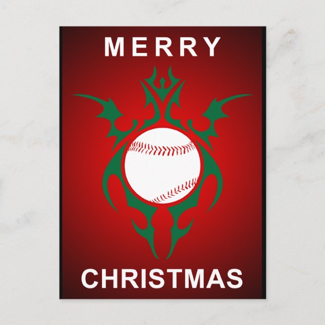 Tribal Baseball fröhliche Weihnachten (Vorderseite)