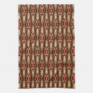 Tribal Batik - Brown, Tan und Coral Küchentuch