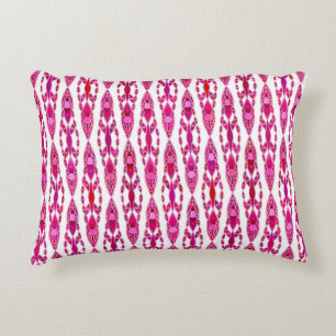 Tribal Batik - Burqundy und Fuchsia Pink Dekokissen