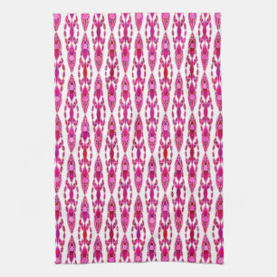 Tribal Batik - Burqundy und Fuchsia Pink Küchentuch