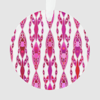 Tribal Batik - Burqundy und Fuchsia Pink Ornament