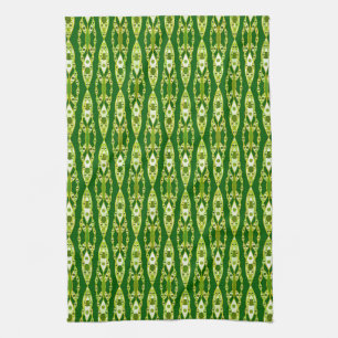 Tribal Batik - Dunkelgrün und Avocado Handtuch