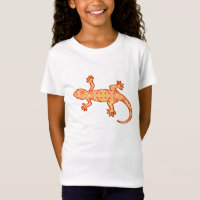 Tribal Batik Gecko - Korallen und hellorange