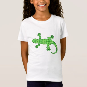 Tribal batik Gecko - Limon und smaragdgrün T-Shirt