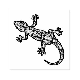 Tribal batik Gecko / Lizard Permastempel