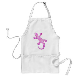 Tribal batik Gecko - Orchid und Muschel pink Schürze
