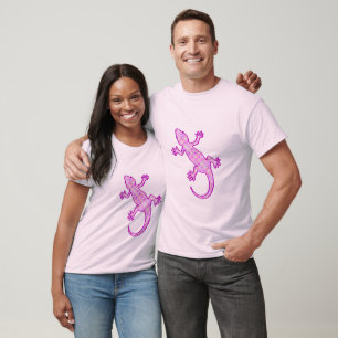 Tribal batik Gecko - Orchid und Muschel pink T-Shirt