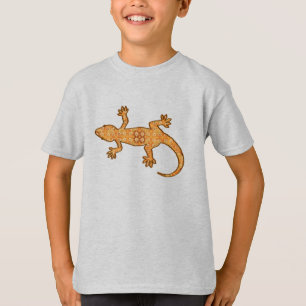 Tribal Batik Gecko - Rost, Bernstein und Bein T-Shirt