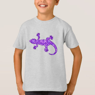 Tribal batik Gecko - Violett und Amethyst lila T-Shirt