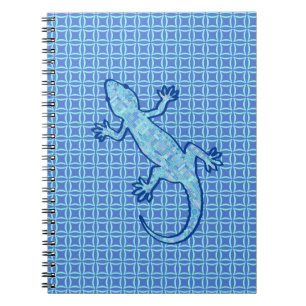 Tribal batik Gecko - Weiches denim blau Notizblock
