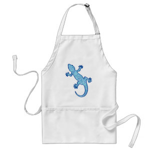 Tribal batik Gecko - Weiches denim blau Schürze