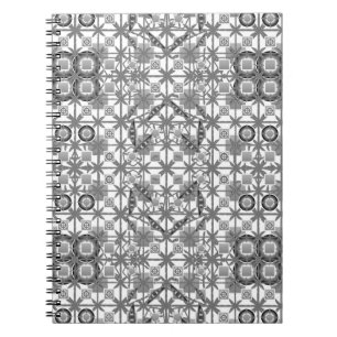 Tribal Batik - grau / grau, schwarz und weiß Notizblock