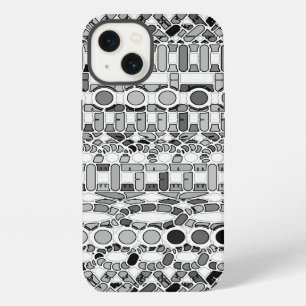 Tribal Batik - Grautöne iPhone 13 Hülle