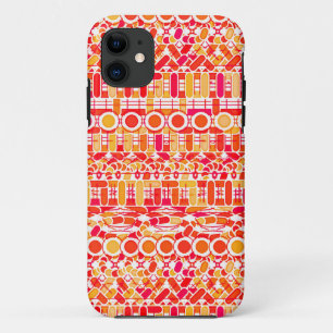 Tribal Batik - Korallenorange und Korallenrosa Case-Mate iPhone Hülle
