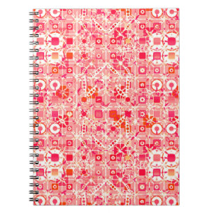 Tribal Batik - Korallenrosa, Korallenorange und -c Notizblock