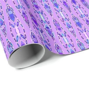Tribal Batik - Lavender, Blue und Violet Geschenkpapier