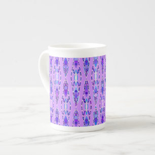 Tribal Batik - Lavender, Blue und Violet Prozellantasse