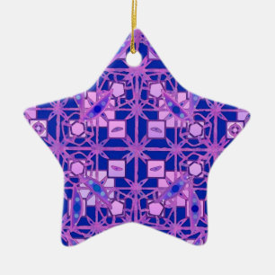 Tribal-Batik - lila Schattierungen Keramikornament