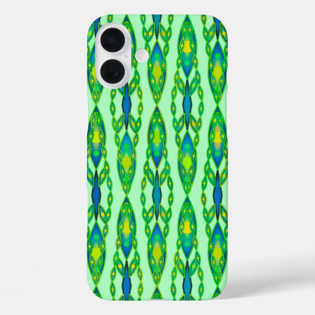 Tribal Batik - Mint, Smaragdgrün und blau Case-Mate iPhone Hülle (Rückseite)